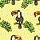 Yellow Microfiber Toucans Extra Long Tie