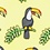 Yellow Microfiber Toucans Skinny Tie