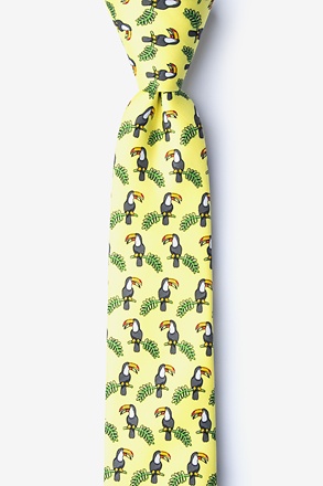 _Toucans Yellow Skinny Tie_