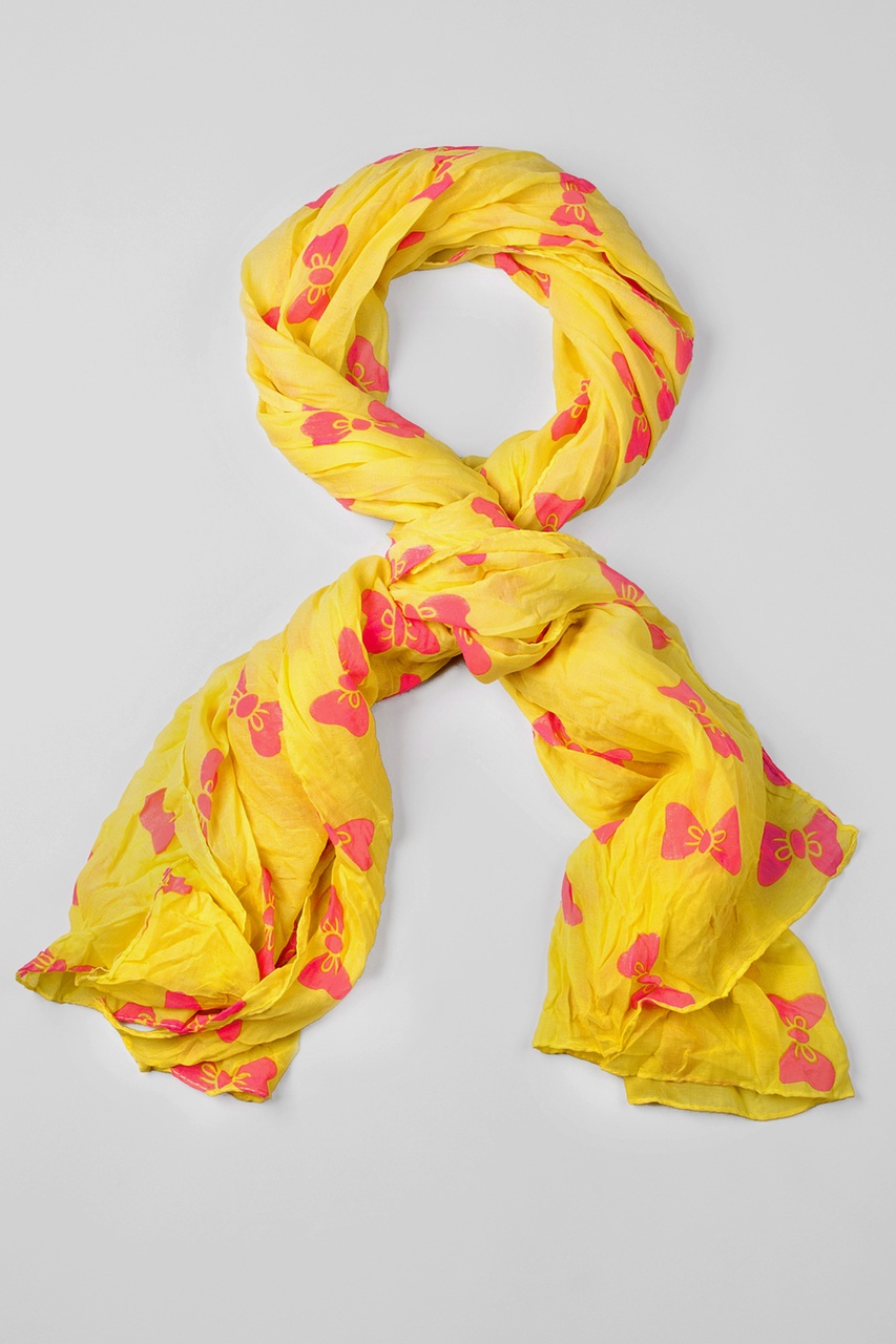 Yellow Bow Tied Scarf Photo (2)