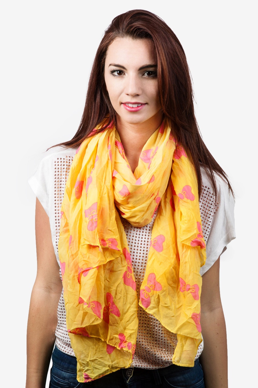 Yellow Bow Tied Scarf Photo (0)