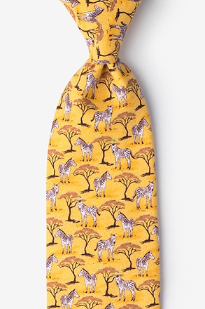 Zebra Yellow Tie