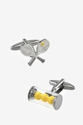 Tennis Balls & Racquets Yellow Cufflinks Photo (0)