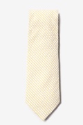 Seersucker Stripe Yellow Extra Long Tie Photo (0)