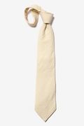 Seersucker Stripe Yellow Extra Long Tie Photo (3)