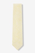 Seersucker Stripe Yellow Skinny Tie Photo (0)