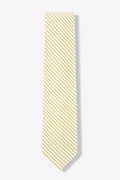 Seersucker Stripe Yellow Skinny Tie Photo (0)