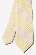 Seersucker Stripe Yellow Skinny Tie Photo (1)