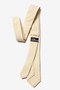 Seersucker Stripe Yellow Skinny Tie Photo (2)