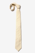 Seersucker Stripe Yellow Skinny Tie Photo (3)