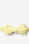 Yellow Chamberlain Check Diamond Tip Bow Tie Photo (0)