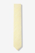 Yellow Kensington Seersucker Skinny Tie Photo (1)