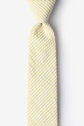 Yellow Kensington Seersucker Skinny Tie Photo (0)