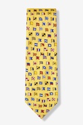 A-Z International Flags Yellow Tie Photo (1)