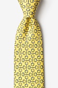 Bit by Bit Yellow Extra Long Tie Photo (0)