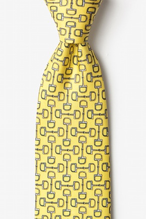 Bit by Bit Yellow Extra Long Tie