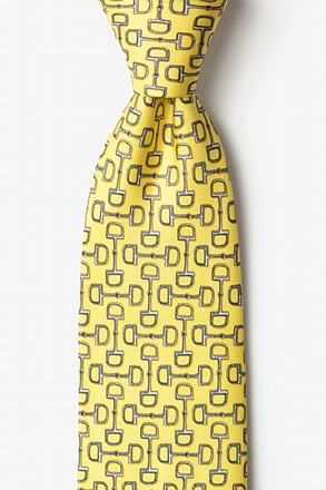 _Bit by Bit Yellow Extra Long Tie_