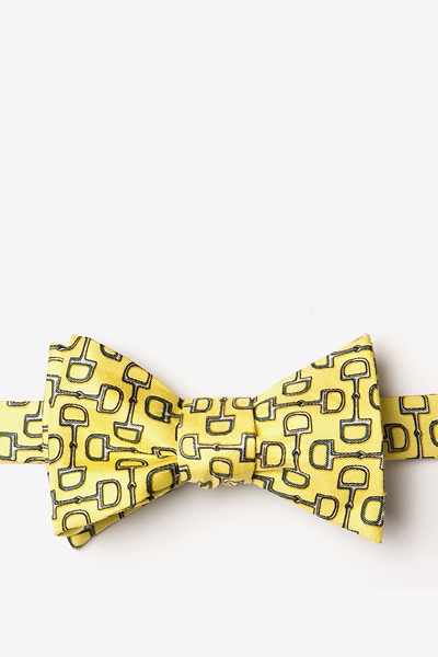 Yellow Silk Bit by Bit Self-Tie Bow Tie