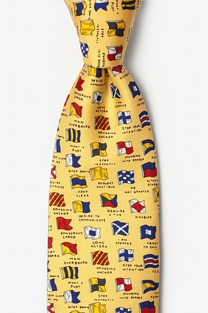 Boating Signals Yellow Tie