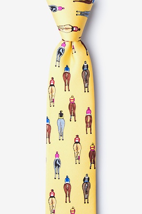 _Bringing Up the Rear Yellow Skinny Tie_