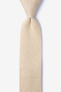 Classic Solid Yellow Knit Skinny Tie Photo (0)
