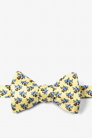 _Dangerous Business Yellow Self-Tie Bow Tie_