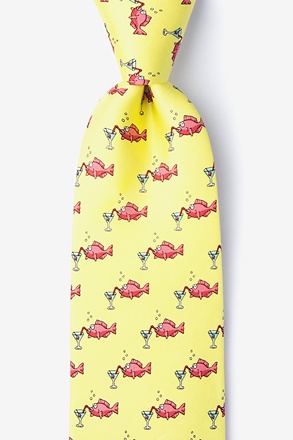 _Drinks Like a Fish Yellow Tie_