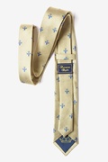 Fleur De Lis Yellow Skinny Tie Photo (1)