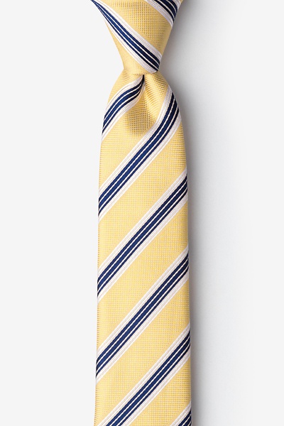 Yellow Silk Melville Skinny Tie