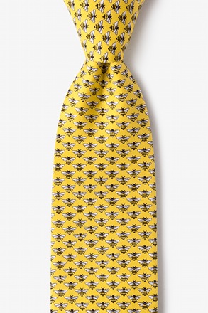 _Micro Bees Yellow Tie_