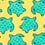 Yellow Silk Micro Sea Turtles Tie