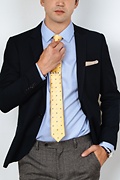 Mykonos Yellow Skinny Tie Photo (2)