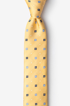 Mykonos Yellow Skinny Tie