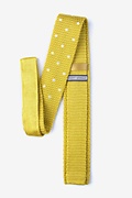 Polka Dot Yellow Knit Skinny Tie Photo (1)