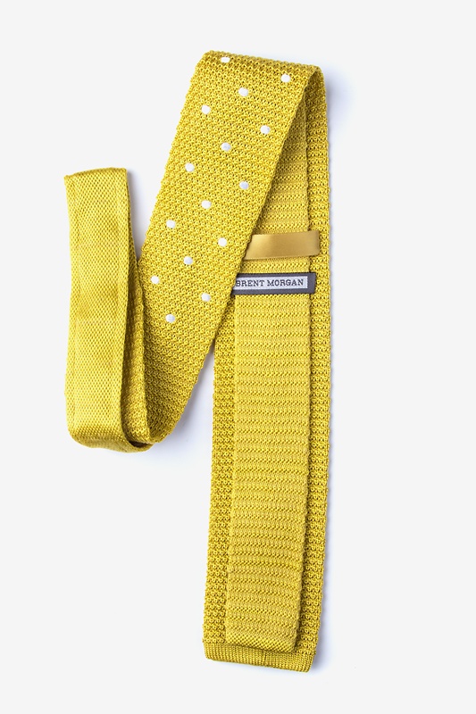 Yellow Silk Polka Dot Knit Tie | Ties.com