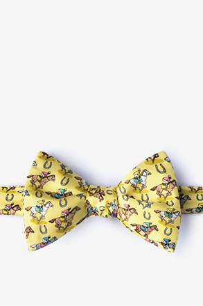 _Pony Up Yellow Self-Tie Bow Tie_