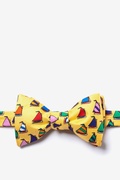 Rainbow Fleet Yellow Self-Tie Bow Tie Photo (1)