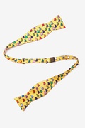 Rainbow Fleet Yellow Self-Tie Bow Tie Photo (0)