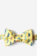 Seas the Day Yellow Self-Tie Bow Tie Photo (1)