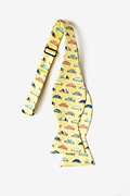 Seas the Day Yellow Self-Tie Bow Tie Photo (2)