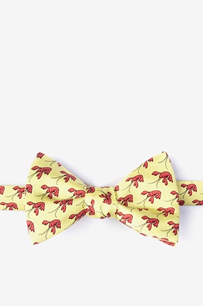 That Fish Cray Yellow Self-Tie Bow Tie