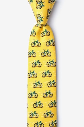 Two Tire-d Yellow Skinny Tie
