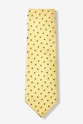 Yellow with Brown Dots Extra Long Tie Photo (1)