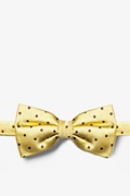 Yellow with Brown Dots Pre-Tied Bow Tie Photo (0)