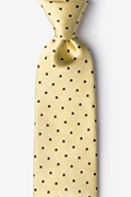 Yellow with Brown Dots Tie Photo (0)