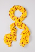 Yellow Cherry Picking Scarf Photo (1)