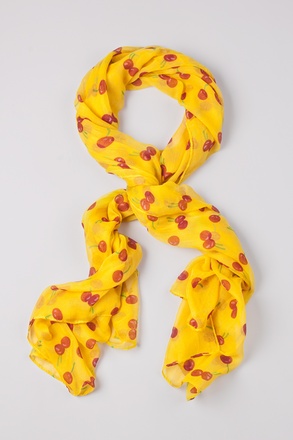 Yellow Cherry Picking Scarf