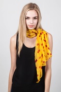 Yellow Cherry Picking Scarf Photo (3)